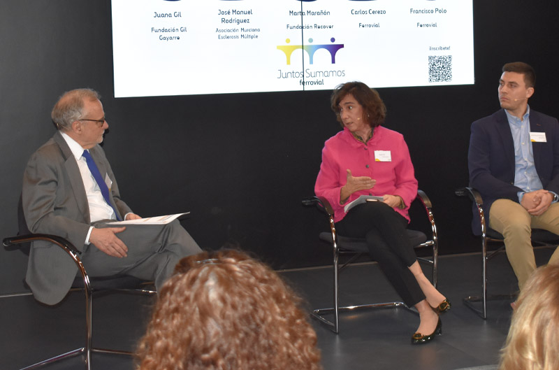 Juana Gil Herrera, presidenta de la Fundacin Gil Gayarre, en el Evento Presentacin ONG ganadoras Juntos Sumamos de Ferrovial