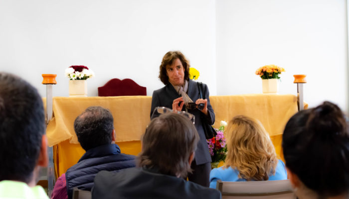 Juana Gil Herrera, presidenta del patronato de la Fundacin Gil Gayarre en la inauguracin del rea de la Salud de la Granja San Jos