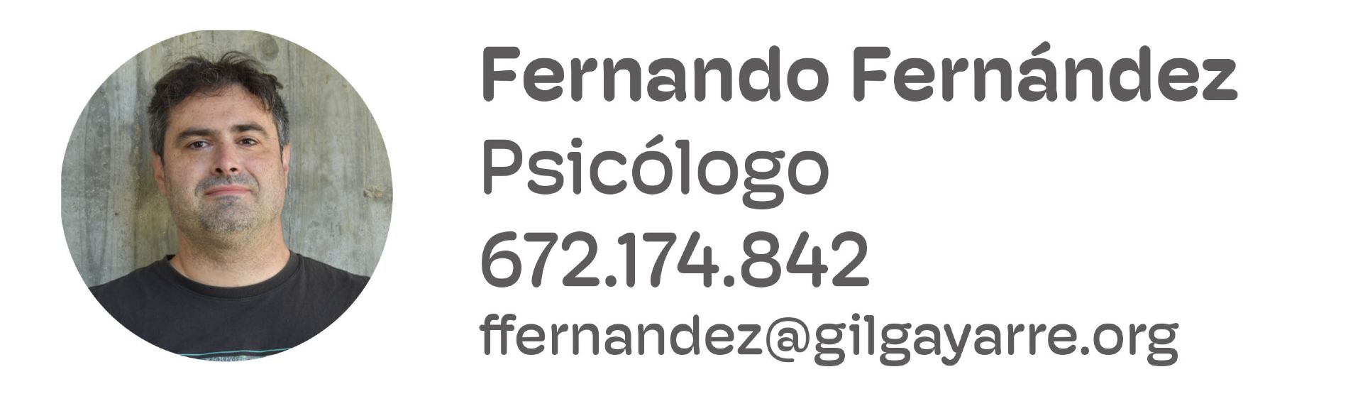 Fernando Fernndez, psiclogo del COFOIL `San Luis Gonzaga` de la Fundacin Gil Gayarre