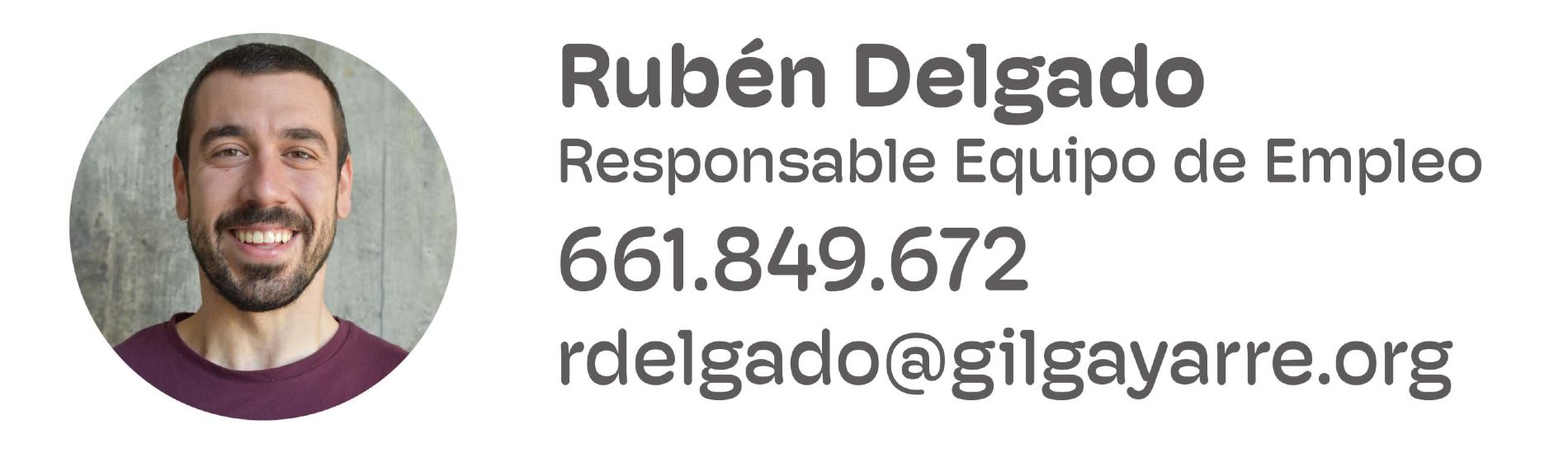 Contacto de Rubn Delgado, Responsable del Equipo de Empleo de la Fundacin Gil Gayarre