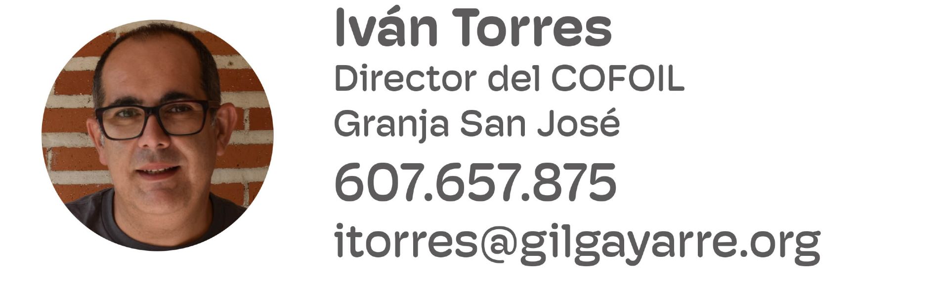 Ivn Torres, Director del COFOIL `Granja San Jos`, Fundacin Gil Gayarre