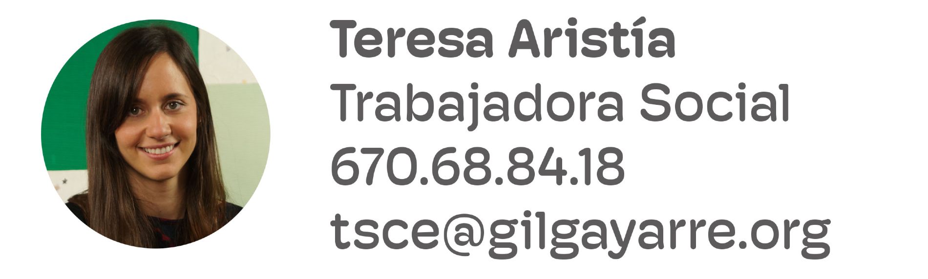 Teresa Arista, Trabajadora Social del Colegio de Educacin Especial de la Fundacin Gil Gayarre